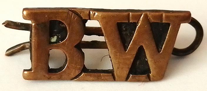 WW1 Period Black Warch Brass Title