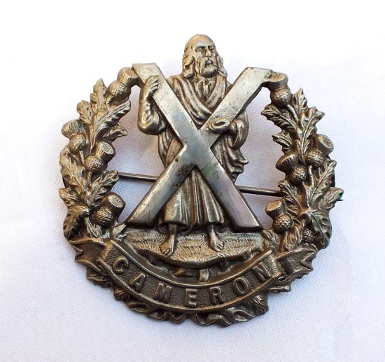 Cameron Highlanders Cap Badge ( Brooched)