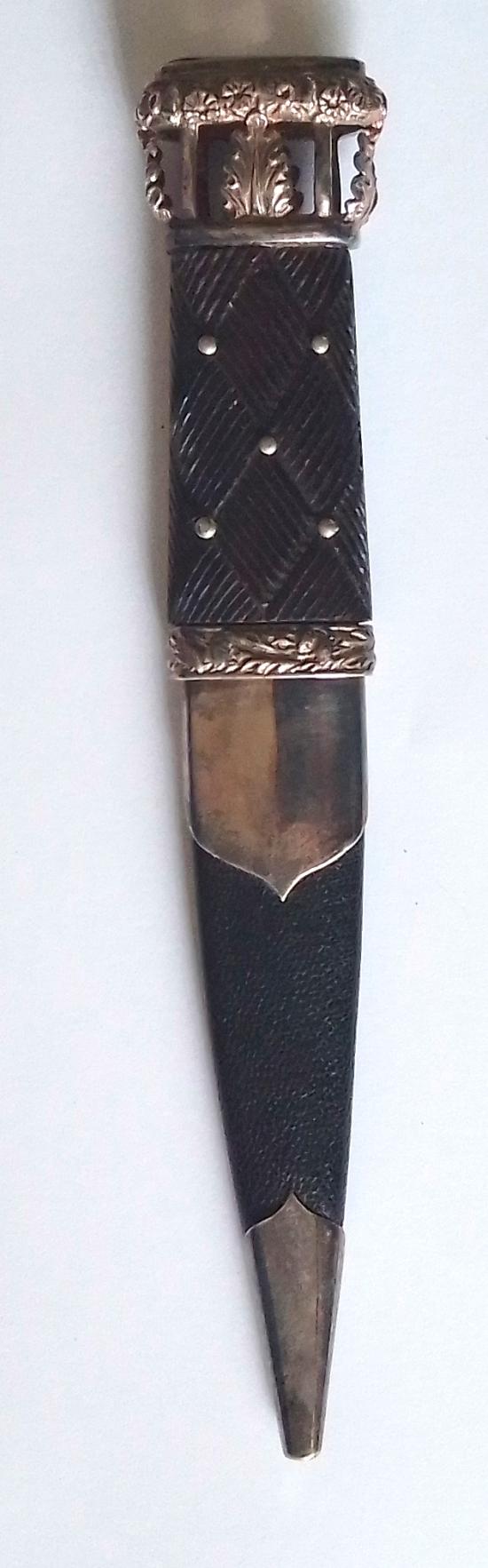 Gordon Highlanders Officers Hallmarked Sgian Dhu