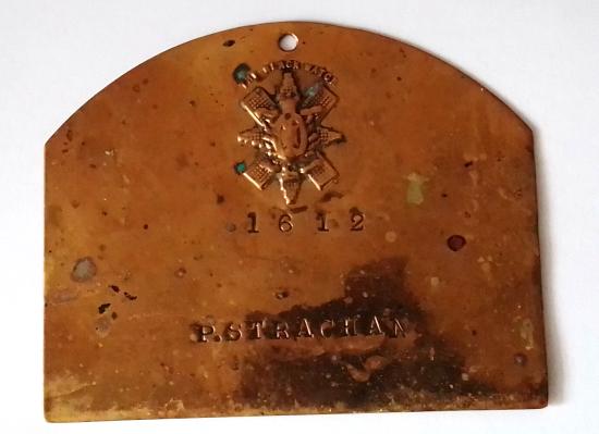 WW2 Period Black watch Bed Plate