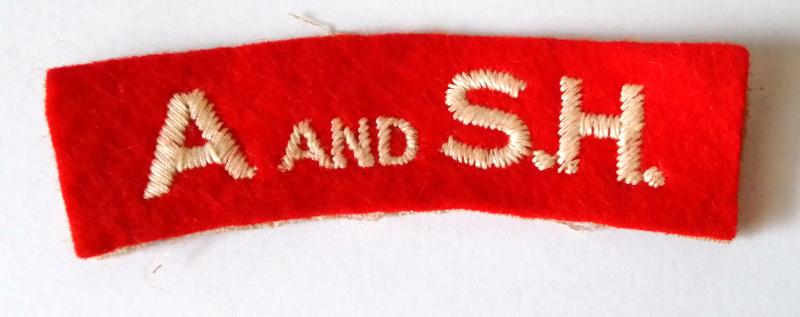 Argyll & Sutherland Highlanders Embroidered Shoulder Title