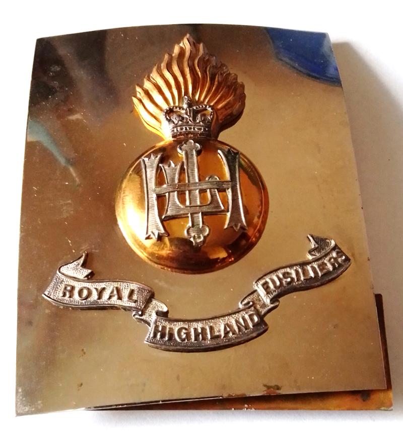 Post 1959 Royal Highland Fusiliers Shoulder Belt Plate