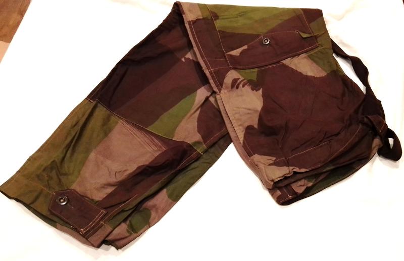 Exceptionally Scarce 1944 Dated Original British Army Camouflaged Windproof Trousers