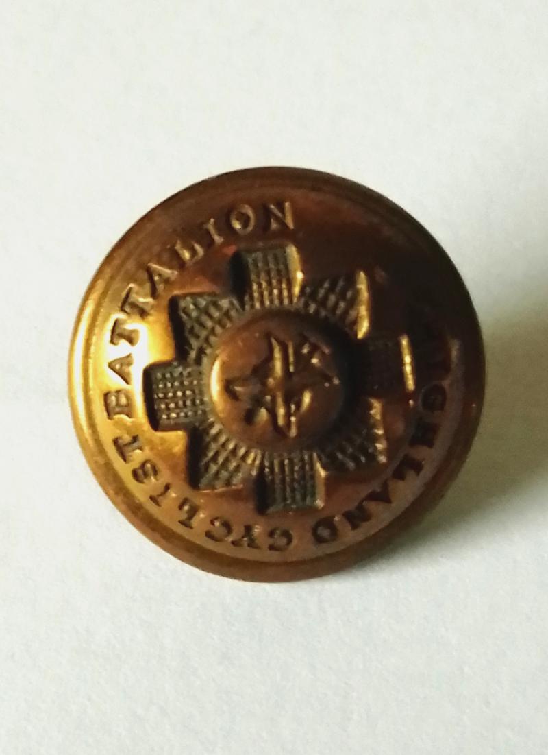 WW1 Highland Cyclist Battalion 1908-20  19 mm Button