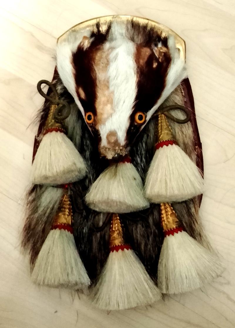 Argyll & Sutherland Highlanders Officer Badger Mask Sporran