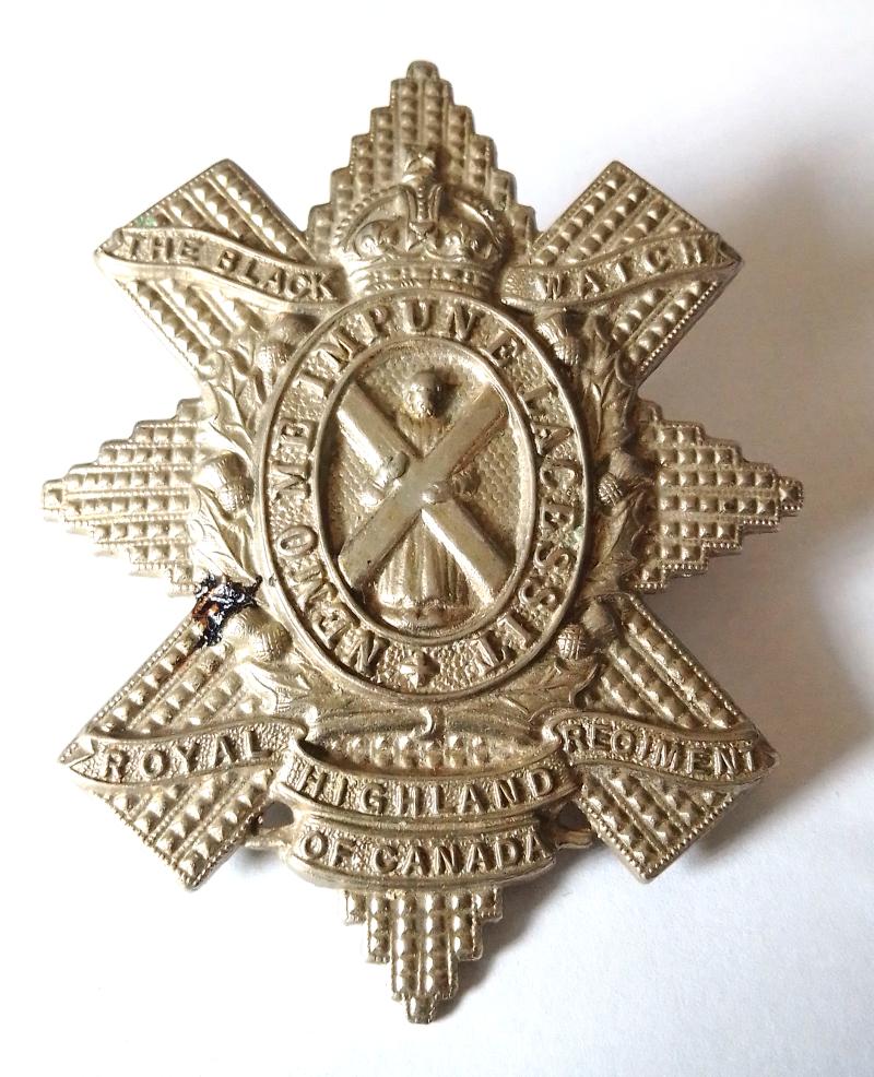 WW2 Period Canadian Black Watch Cap badge