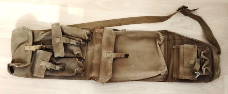 WW2 British Bren Gun Spare Barrel Canvas Bag with shoulder strap