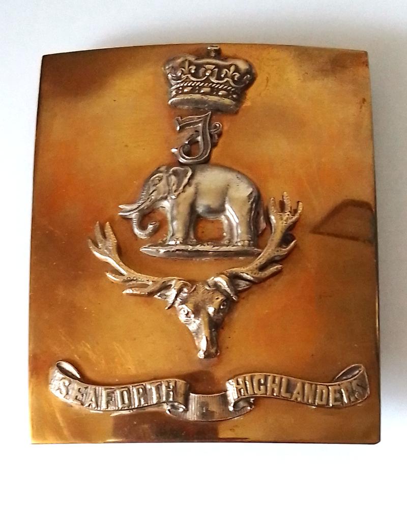 Victorian Seaforth Highlanders Shoulder Belt Plate