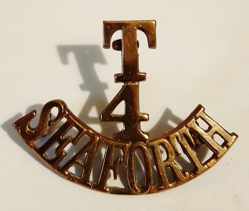 Territorial 4th Seaforth Highlanders Shoulder Title