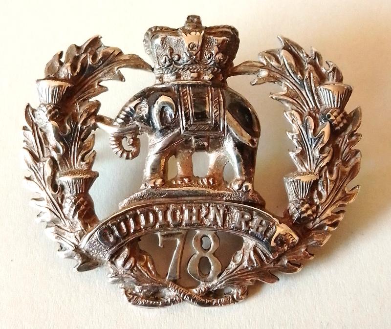 Silver {Tested} 78th Highlanders Cap Badge