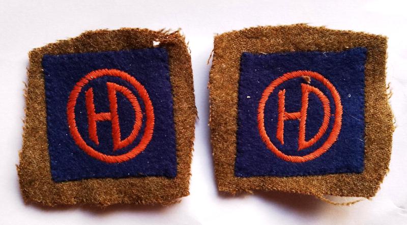 Matching Pair of Highland Division Formation Patches