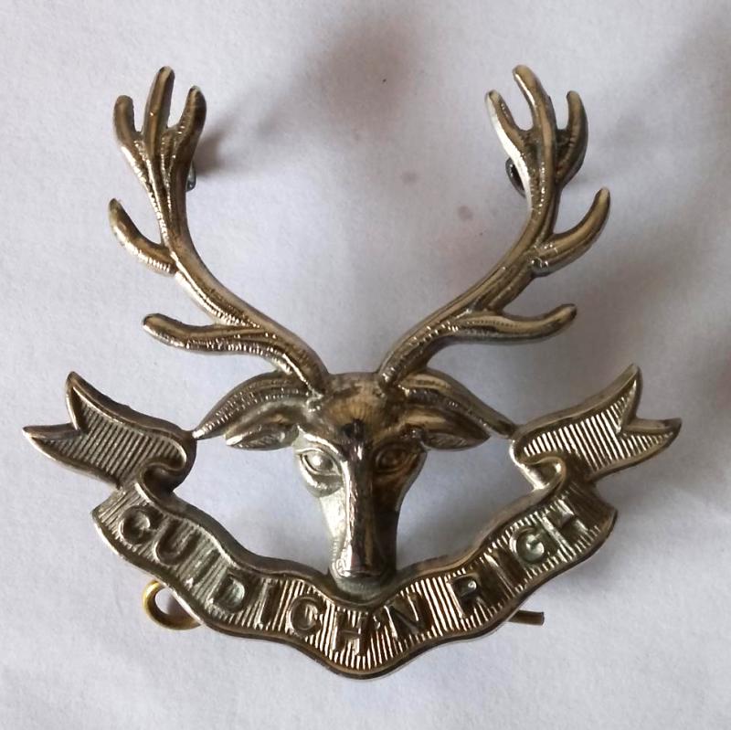 Seaforth Highlanders Other Ranks White Metal Cap Badge