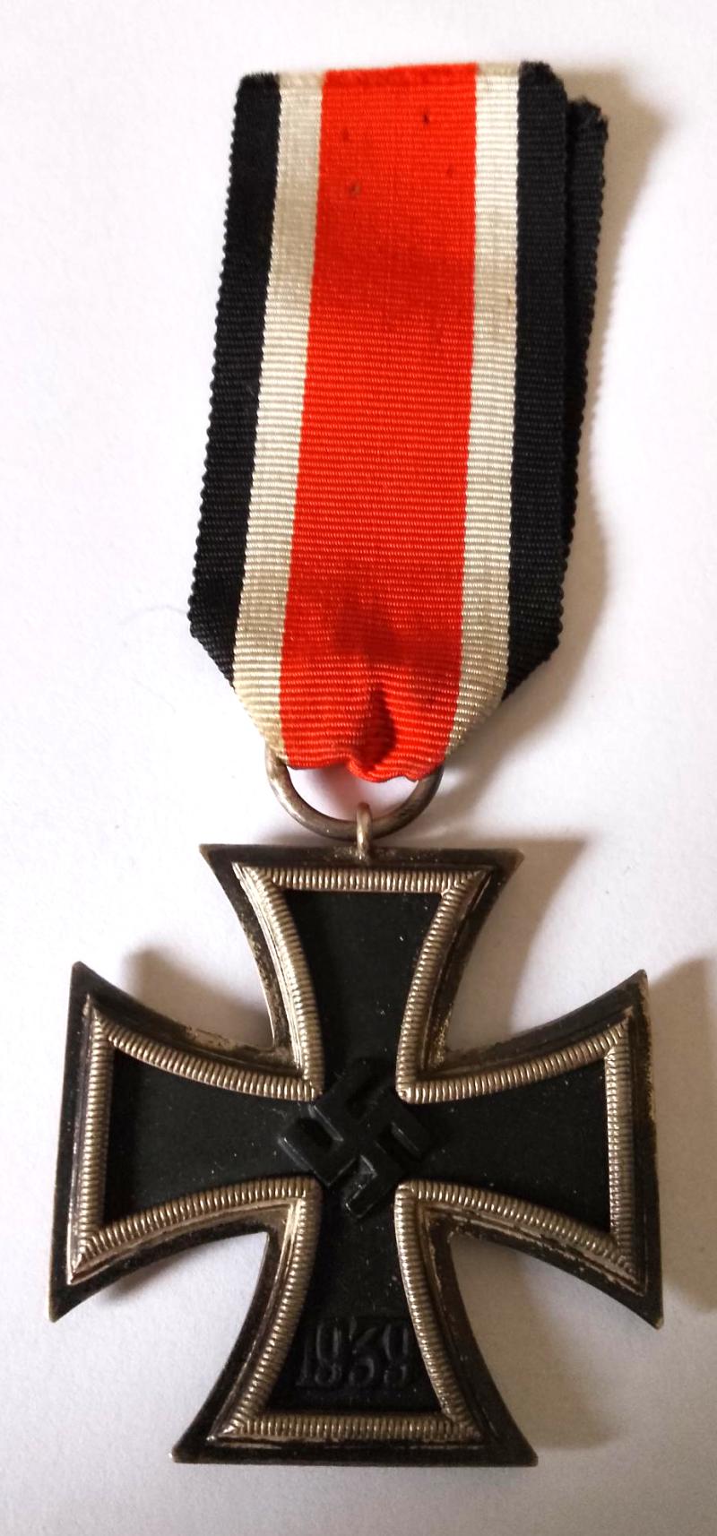 Third Reich 2nd Class Iron Cross with maker marked suspension ring