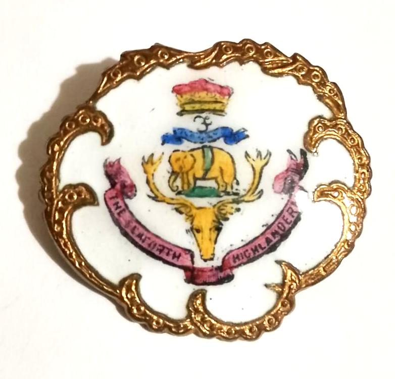 WW1 Seaforth Highlanders Enamel Sweetheart Brooch