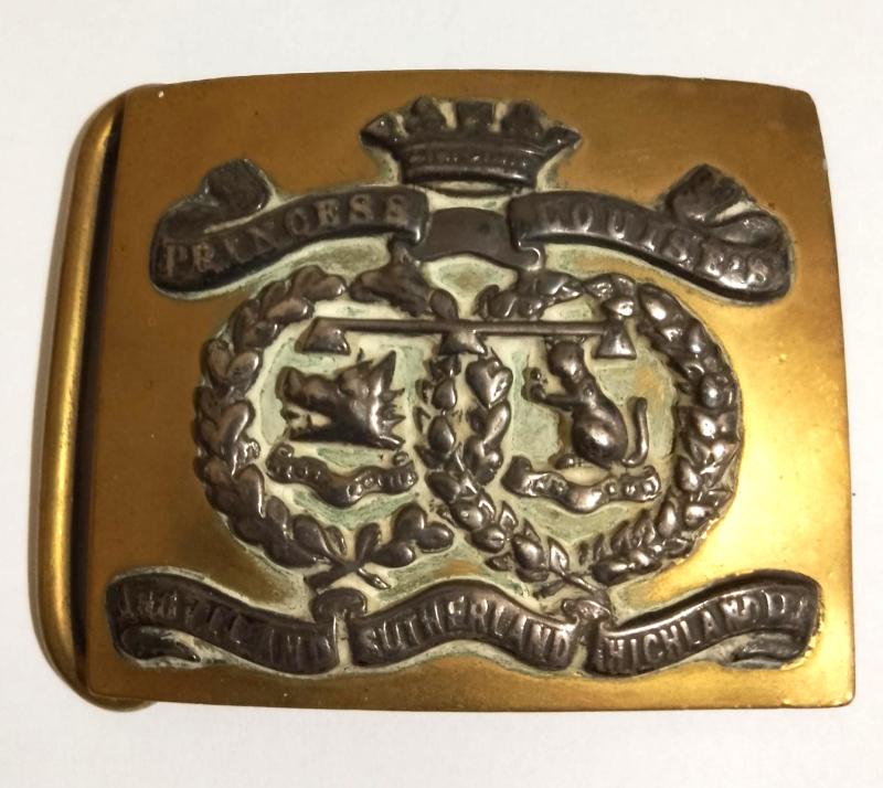 WW1 or Earlier a Argyll & Sutherland Highlanders Officers Belt Plate by Kirkwood