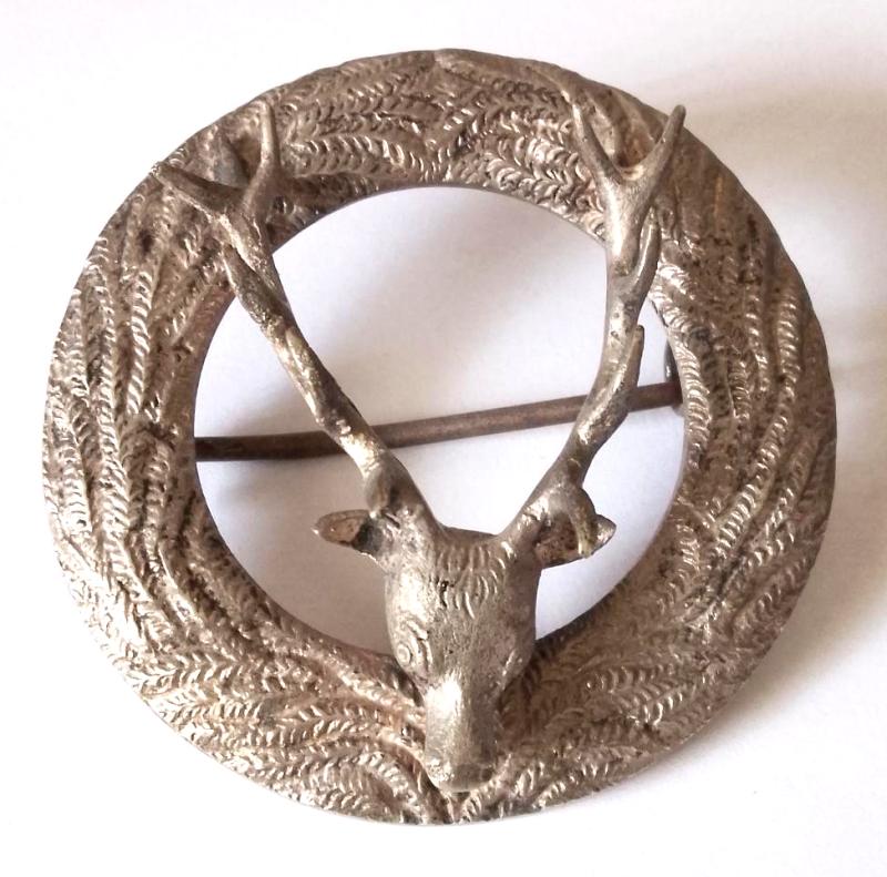 Victorian 3rd Volunteer Bat Sutherland Highlanders Plaid Brooch
