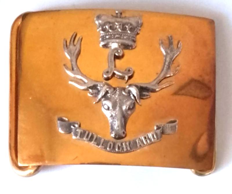 Victorian / WW1 Seaforth Highlanders Officers Belt Plate by Kirkwood of Edinburgh