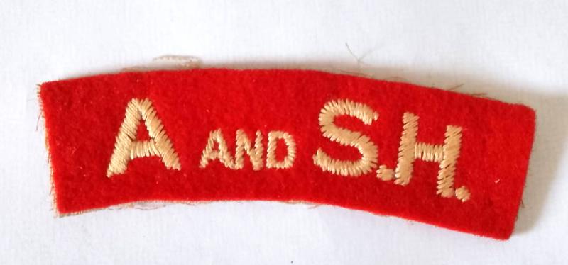 1950s Argyll & Sutherland Highlanders Shoulder Title