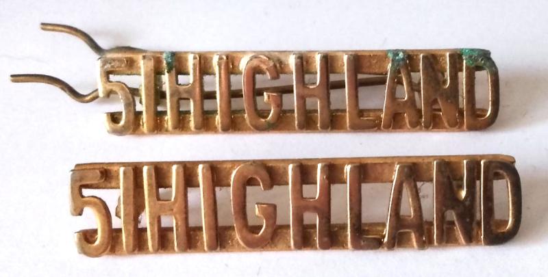 51 st Highlanders Matching Pair of Titles