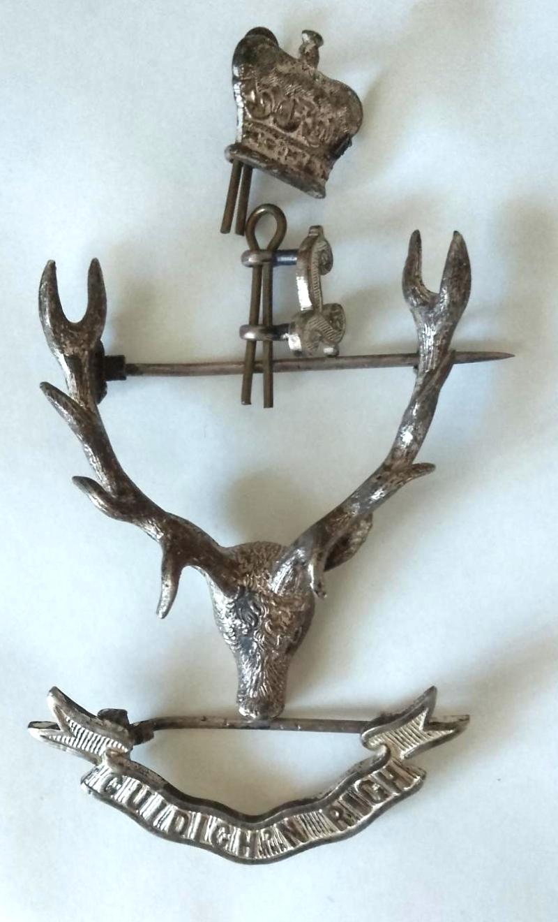 Seaforth Highlanders Officers Four Part Badge