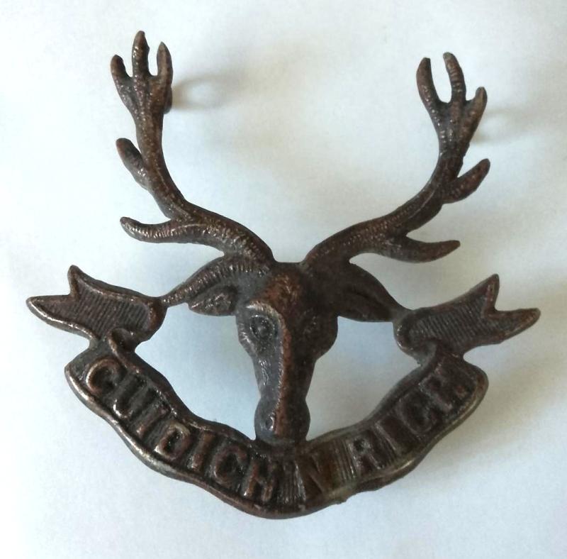 Seaforth Highlanders Other Ranks White Metal Cap Badge