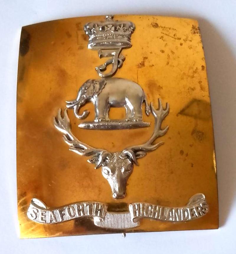 Seaforth Highlanders Officers Shoulder Belt Plate