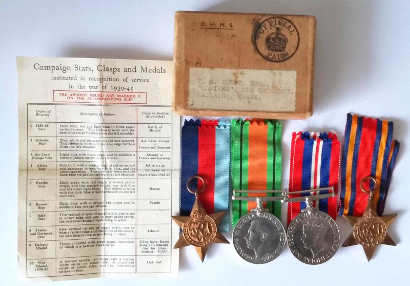 WW2 R.A.F Campaign Medal Group