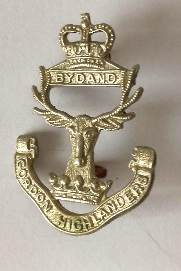 Gordon Highlanders Post War Leather Sporran Badge