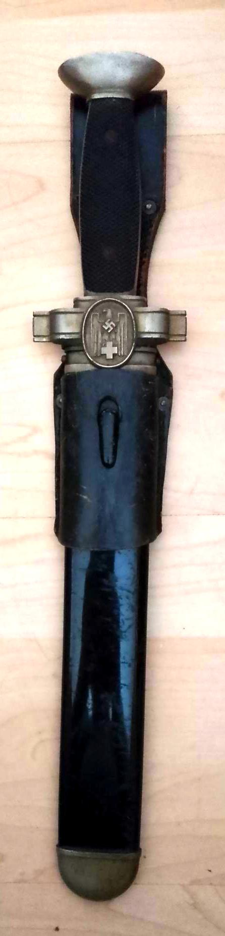 Third Reich Red Cross Hewer with Correct Leather Frog