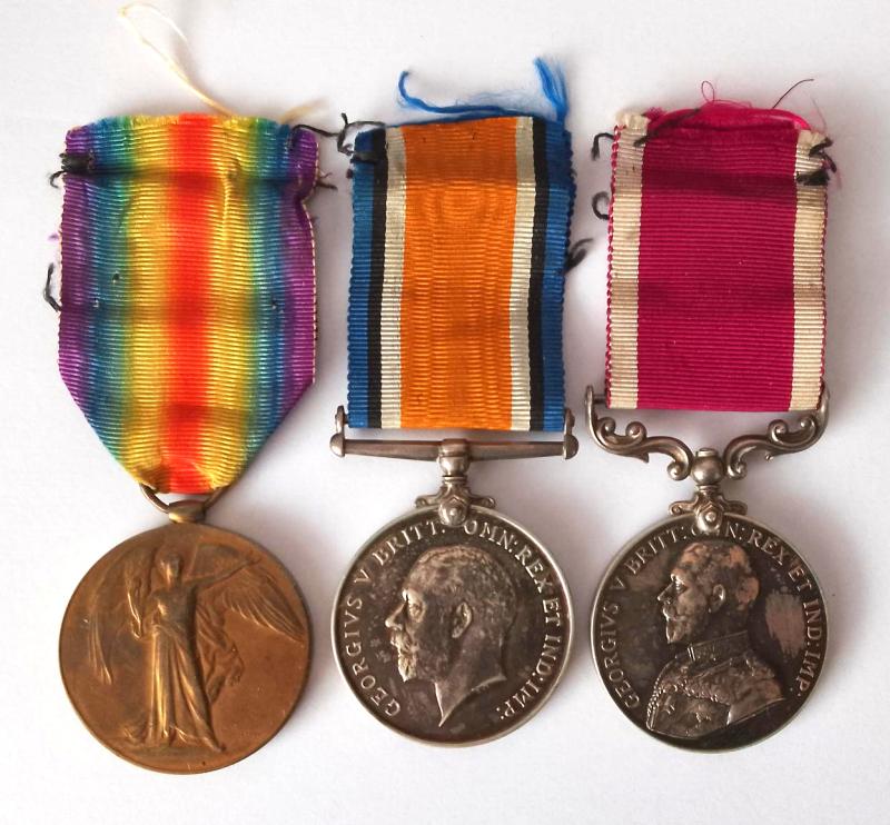 Low Service Numbered WW1 Medal Group {3} to The Provost Staff Corp