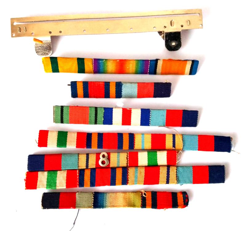 Selection of British WW1 & 2 Medal ribbon Bars etc