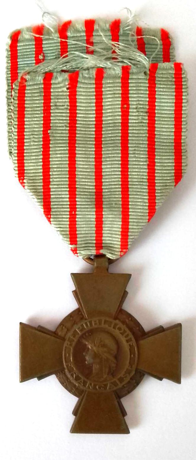 WW1 French Combatants Cross with Ribbon