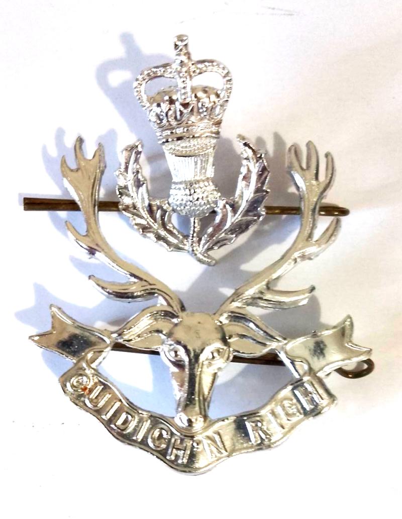 Queens Own Highlanders Staybrite Cap badge