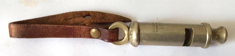 WW1 British Officers Trench Whistle with leather Strap