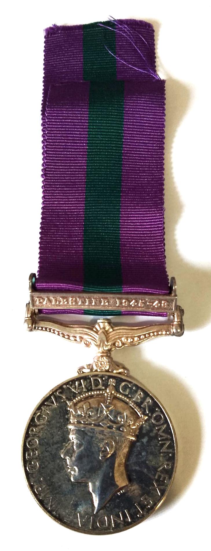 G.S.M with Palestine Clasp to The Royal Scots